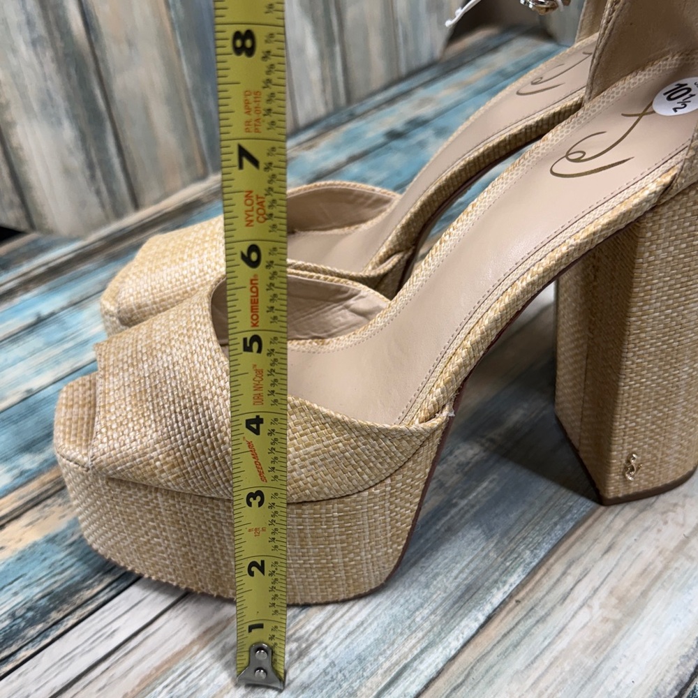 ⭐️Sam Edelman Women's Kori Platform Bleached Beechwood Sandal sz 10.5 NWOT - Picture 12 of 12